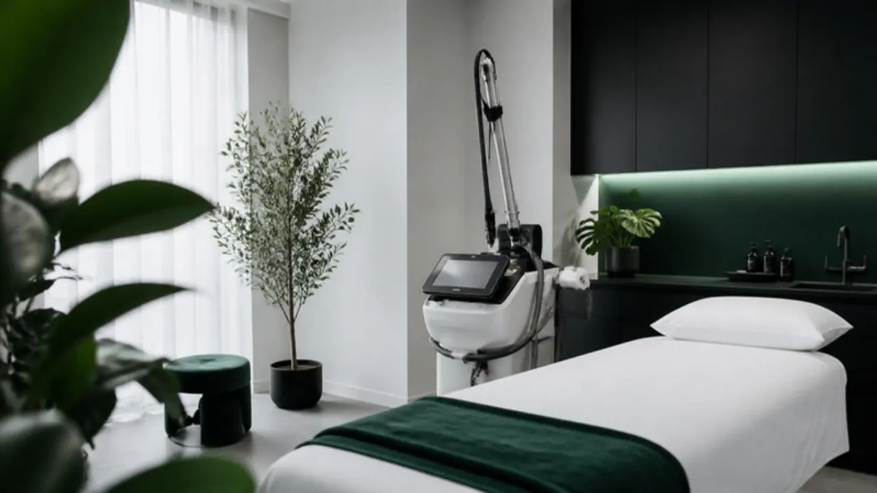 Modern laser clinic treatment room