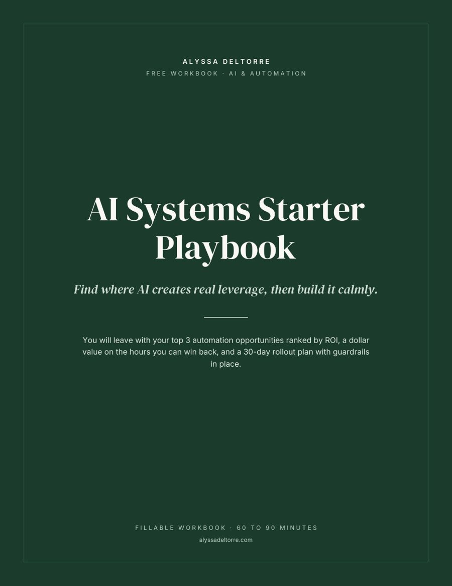 AI Systems Starter Playbook workbook cover