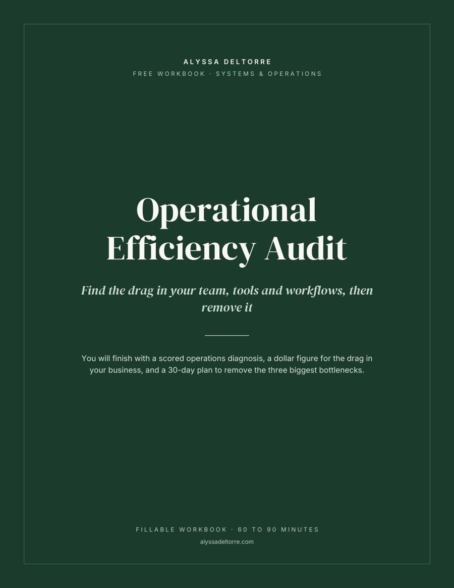 Operational Efficiency Audit workbook cover