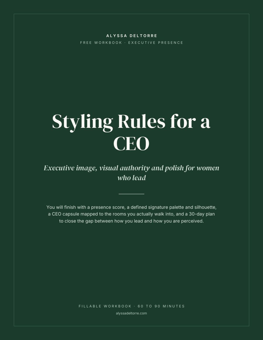 Styling Rules for a CEO workbook cover