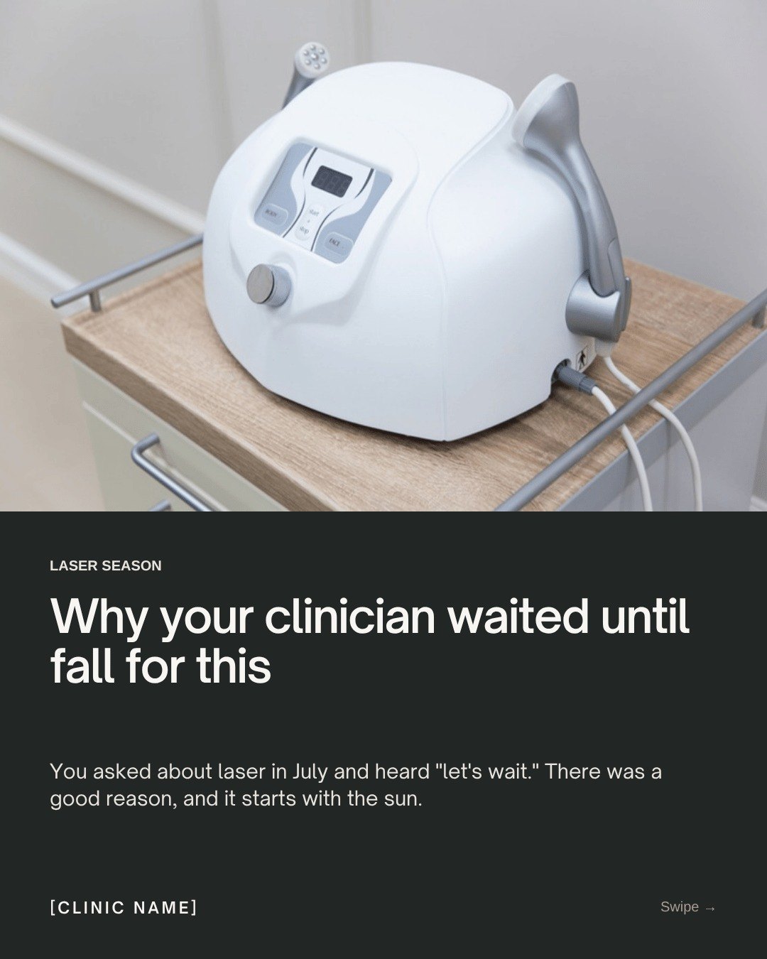 Aesthetic & Laser Clinic pack, sample Q4 Instagram post 1