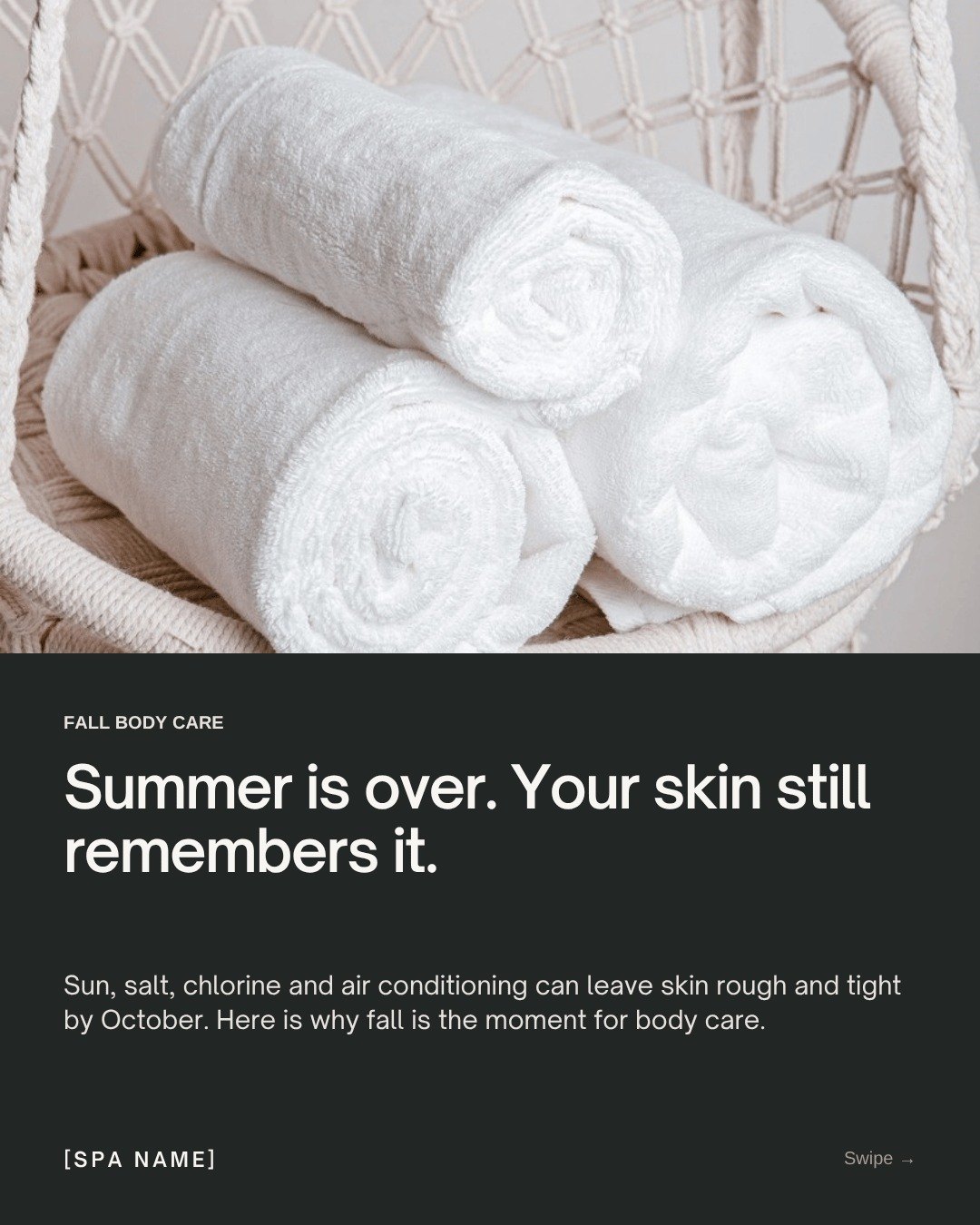 Day Spa pack, sample Q4 Instagram post 1