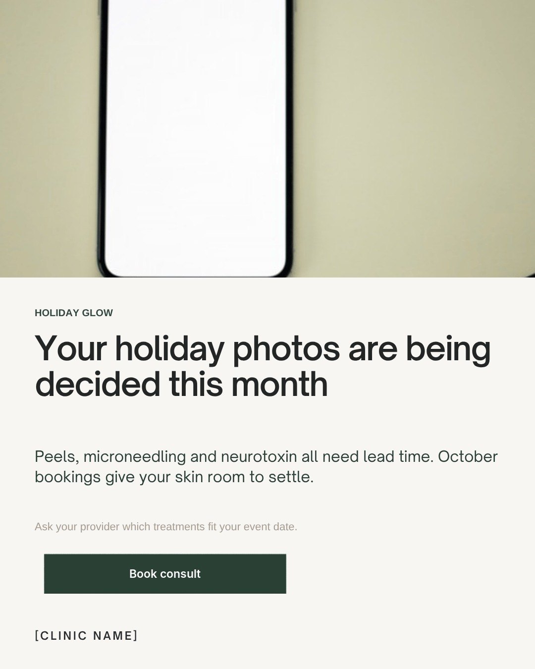 Medspa pack, sample Q4 Instagram post 2